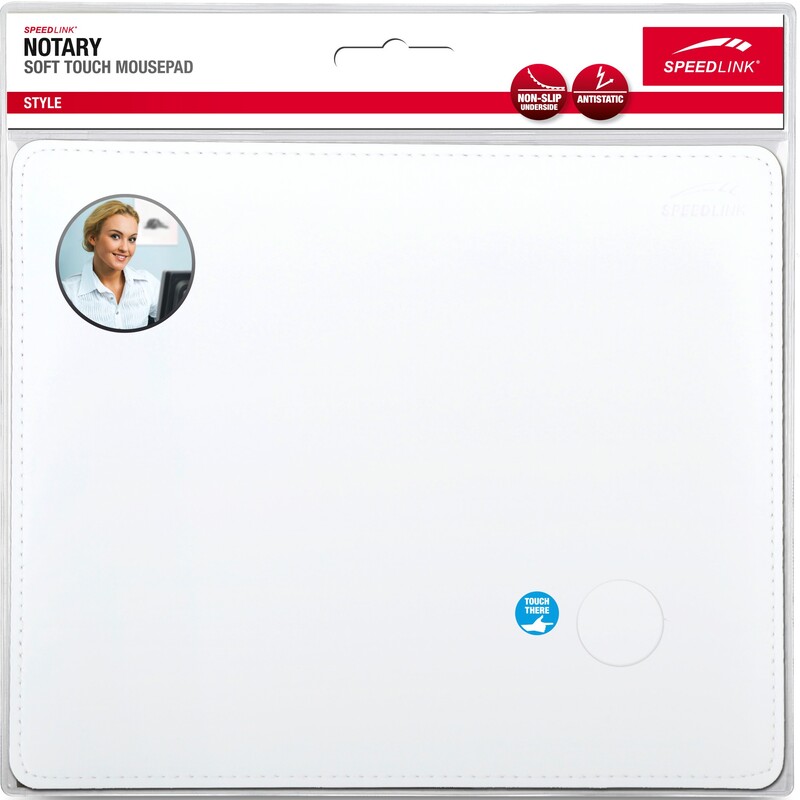 Speedlink Mausmatte Notary Soft Touch, weiss