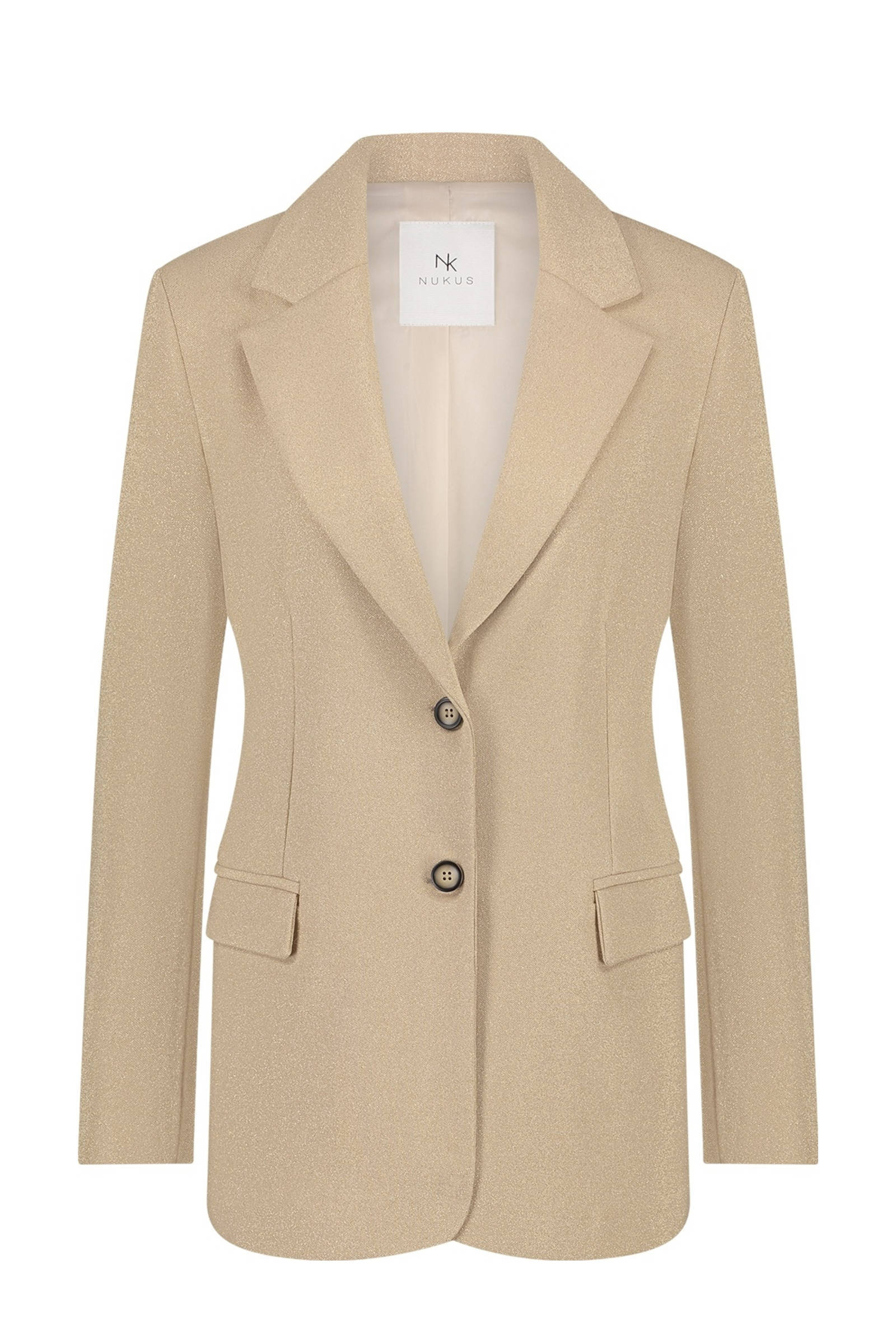 NUKUS rechtvallende blazer Close goud