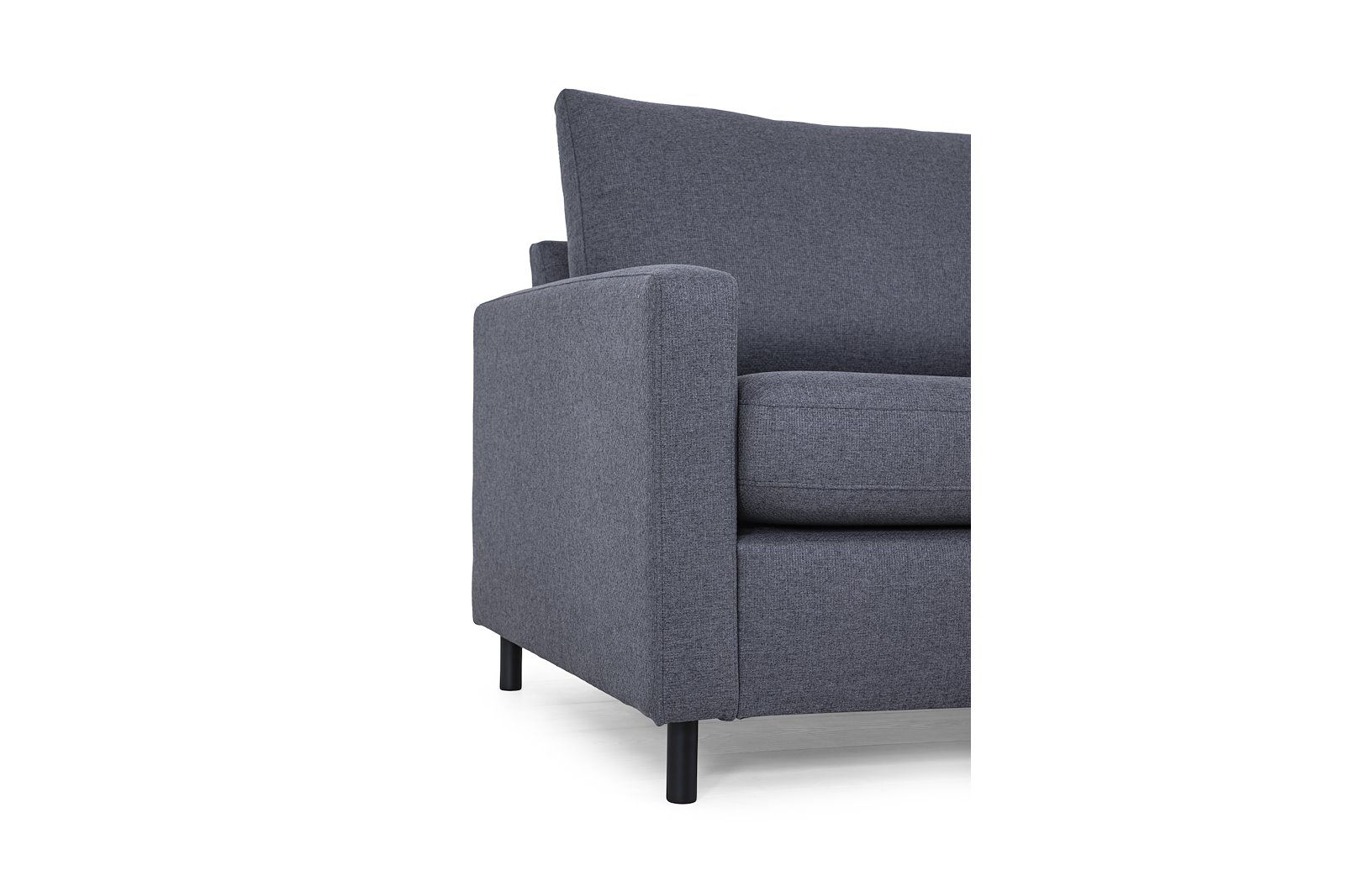 Tempo 3-seter Tekstil Herbi 30 Dark Grey med sorte ben
