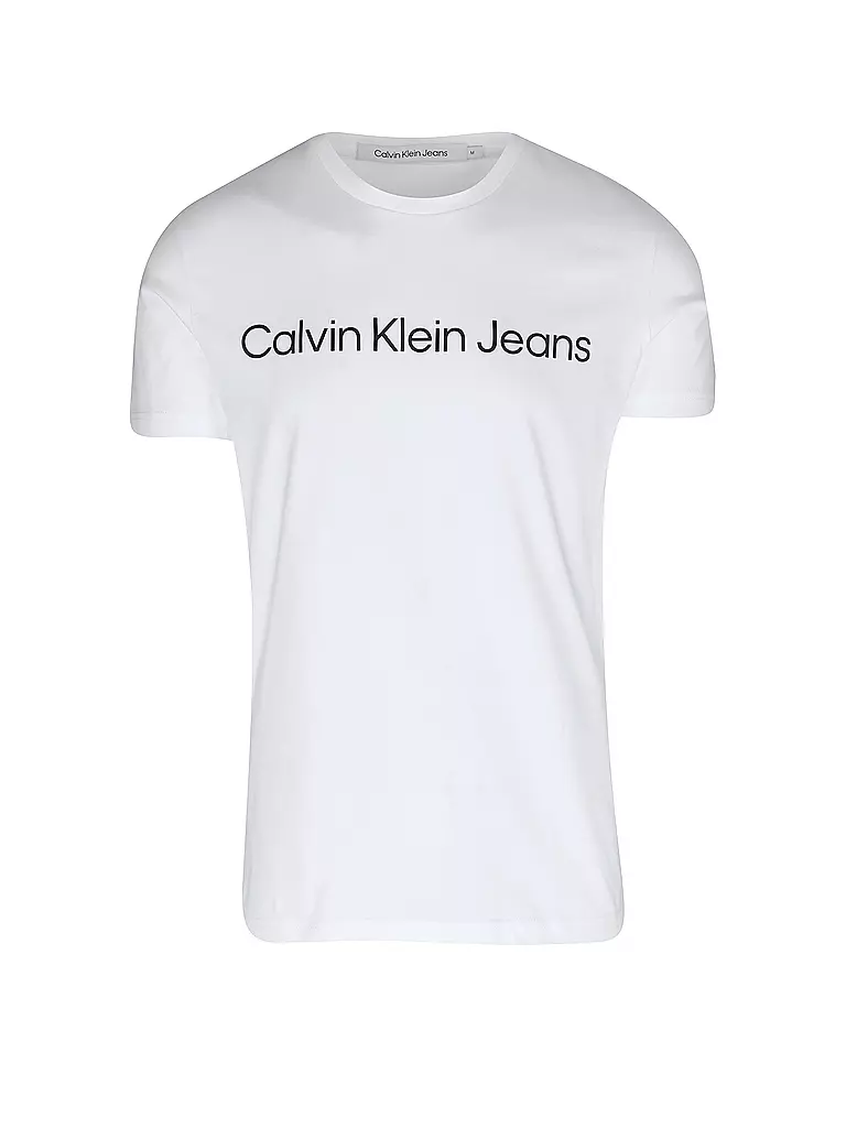 CALVIN KLEIN JEANS T-Shirt Slim Fit CORE INSTITUTIONAL weiss
