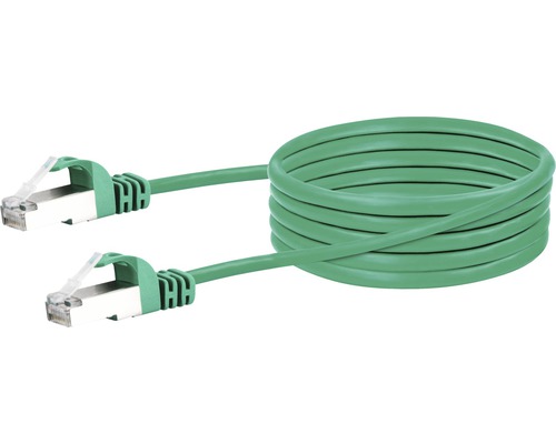 CAT 6 netwerkkabel SF/UTP 2x RJ45 stekkers 2,5 m groen Schwaiger CKB6025059