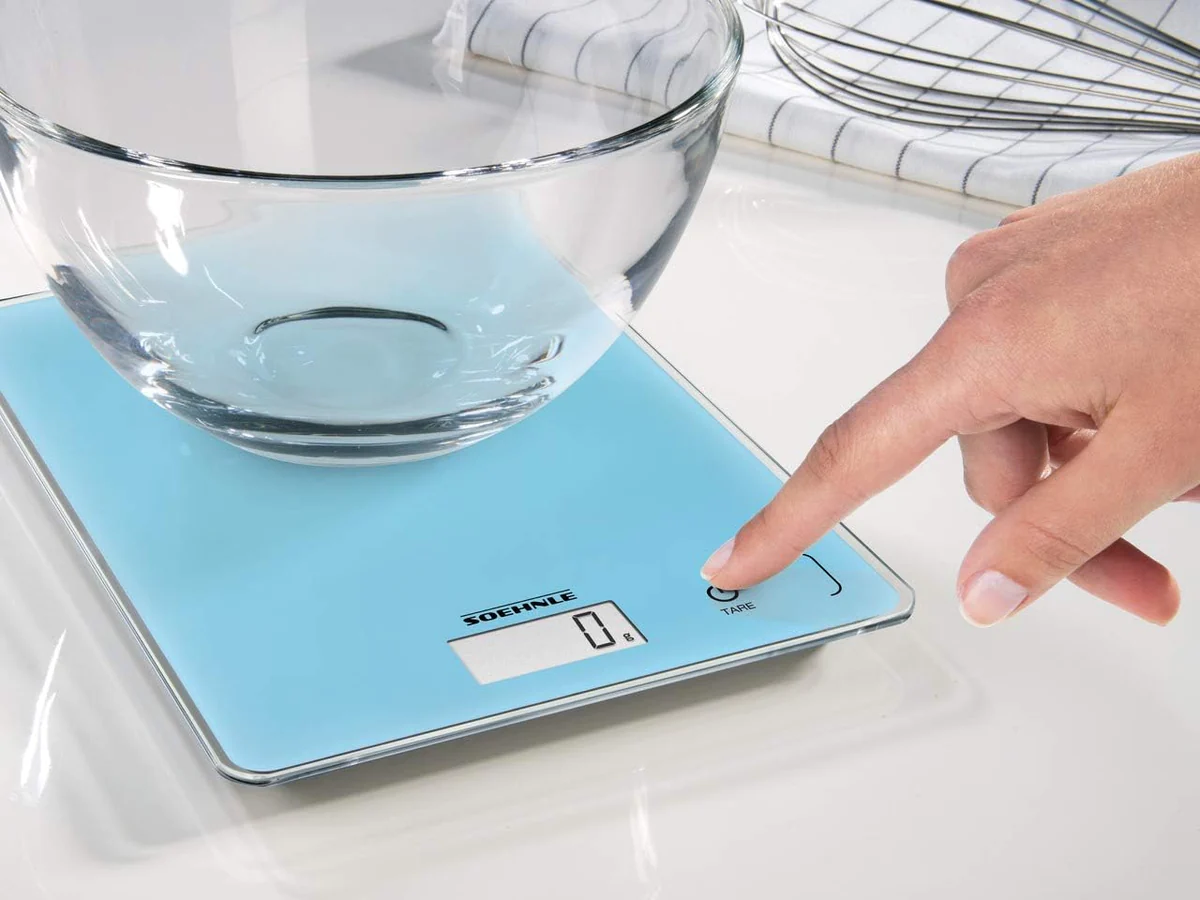 Balance de Cuisine numérique avec fonction tare bleu Soehnle