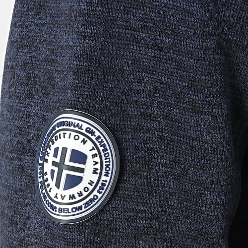 Veste Polaire Zippée Capuche Tjhon Bleu Marine