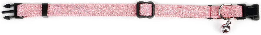 Beeztees kattenhalsband glitter L roze 30 cm