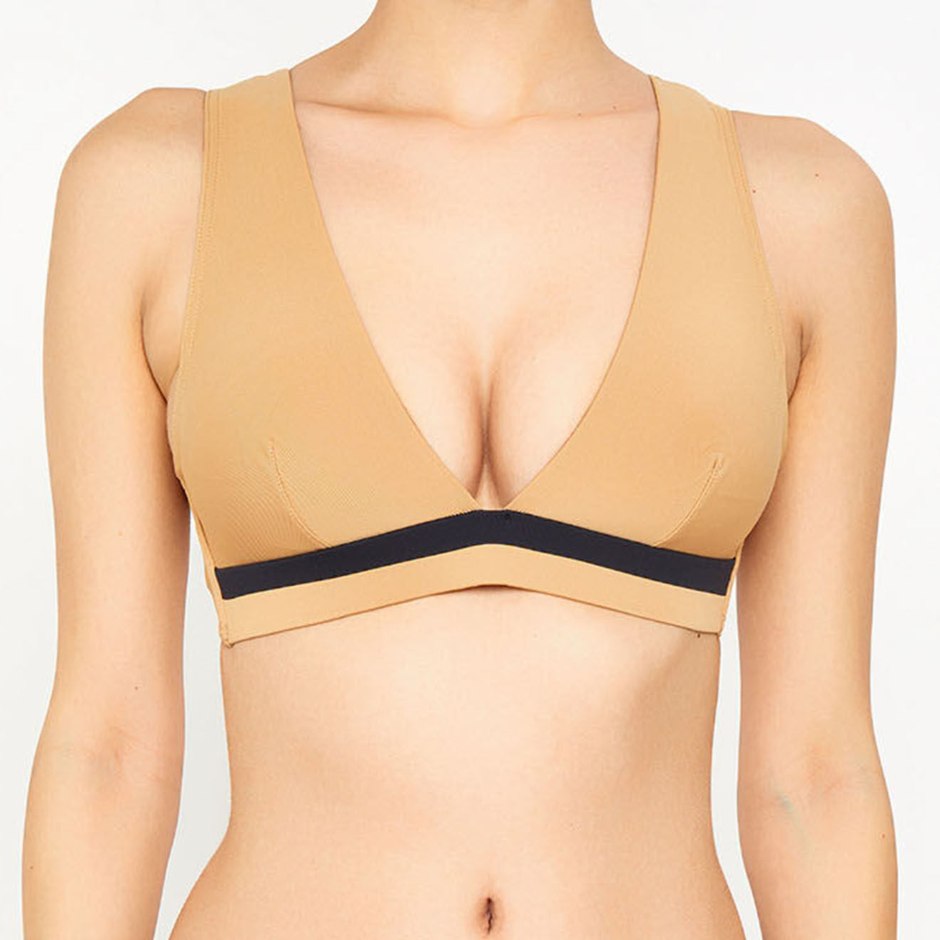 Iodus Haut de maillot de bain Iker beige/noir