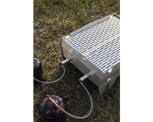 SKOTTI Max 2-pits gasgrill inclusief grillrooster en roestvrijstalen tas
