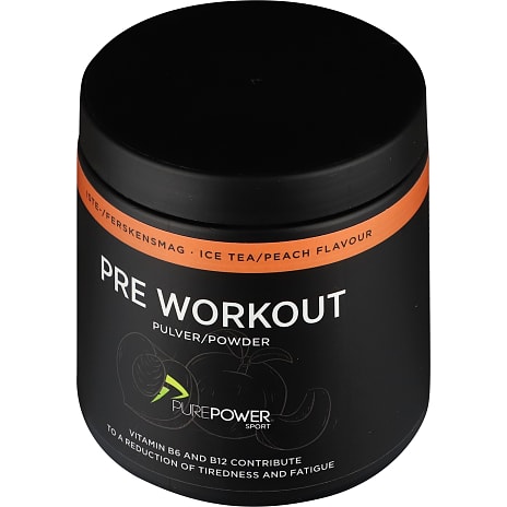 Pre workout m. Iste-/Ferskensmag