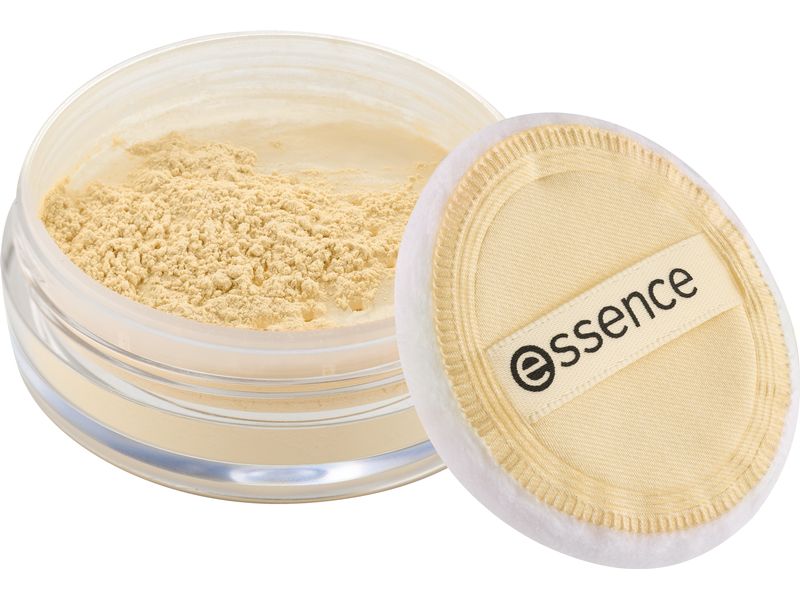 essence Puder Banana Loose Loser Puder in softem Gelb-Ton inklusive Schwämmchen