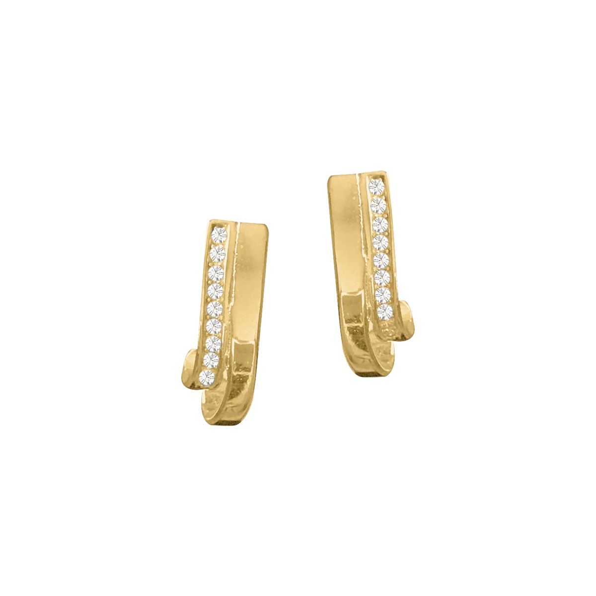 Boucles d'oreilles plaqué or et oxyde de zirconium