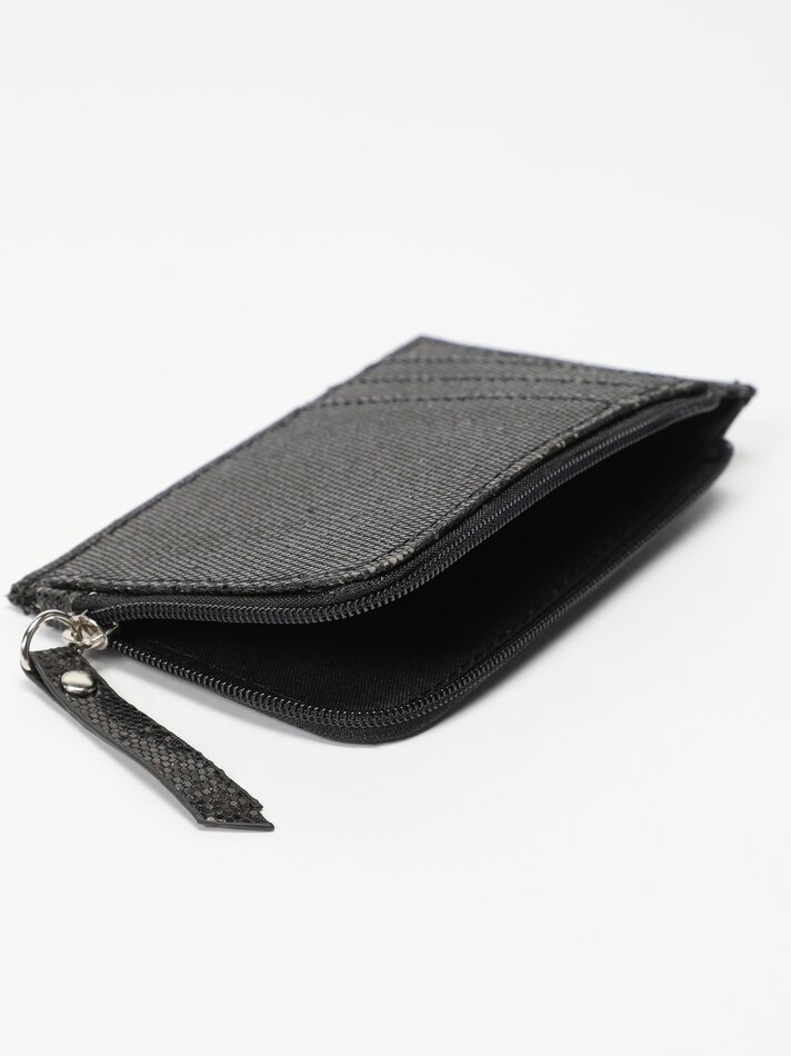 Porta-cartões com glitter - Preto