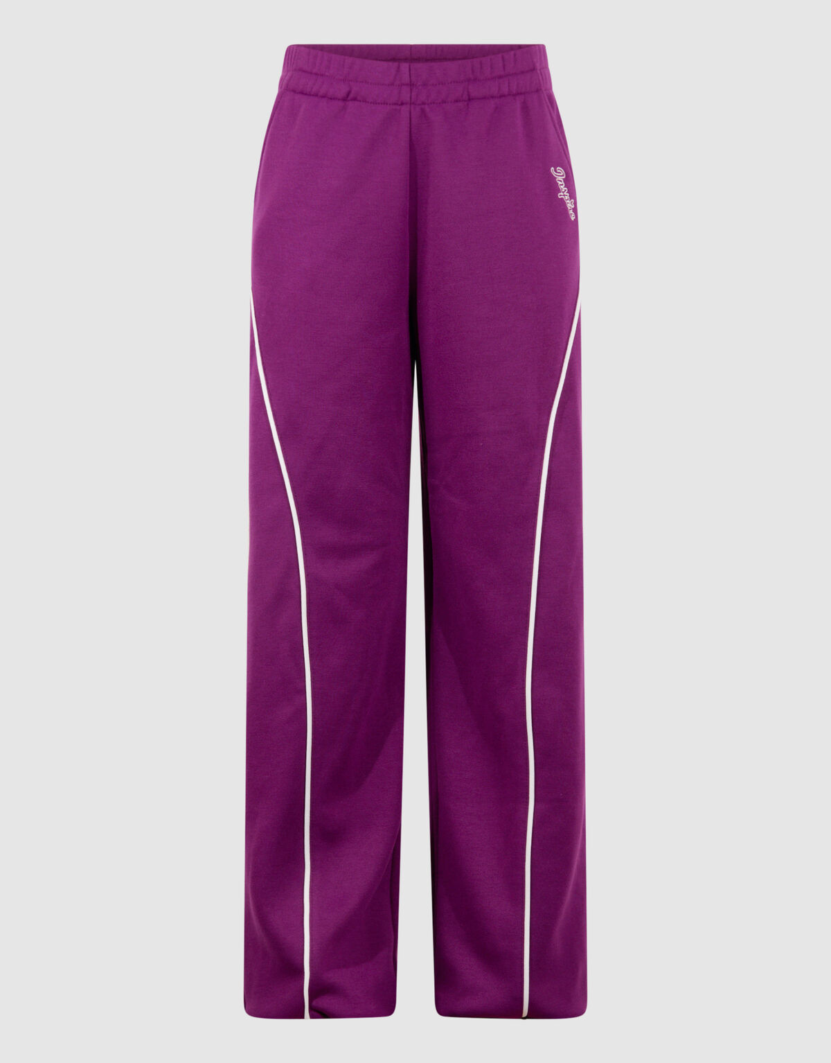 Piping Wide Leg Fit Broek Paars