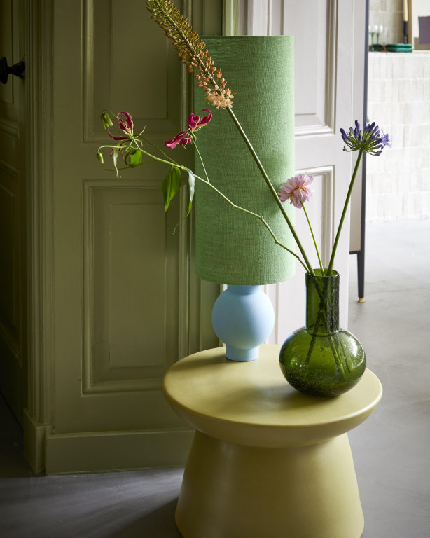 HKliving Earthenware XL bijzettafel Ø49 Green