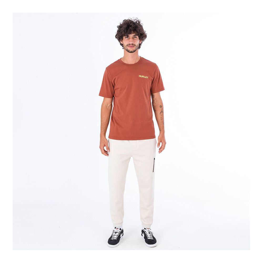 Hurley EVD EXPLORE REFLECTOR - Tee-shirt Homme zion rust