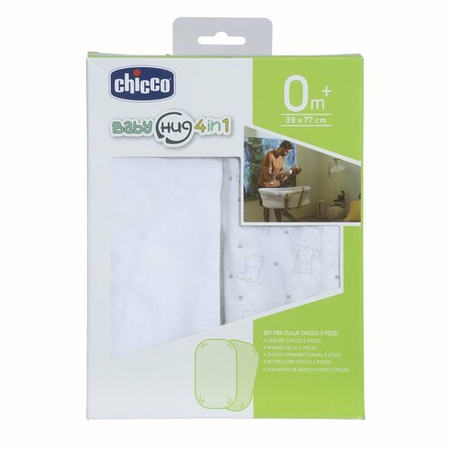 Lot de 2 draps housse Baby Hug 4 in 1 Bear - CHICCO