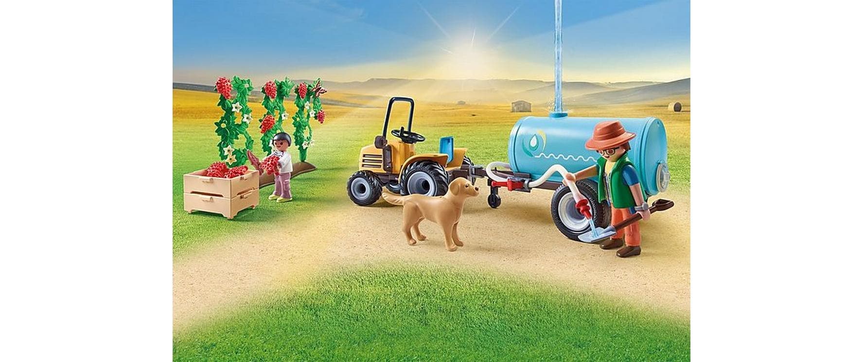 Playmobil® Spielbausteine »Country Traktor mit Anhänger und Wassertank 71442«