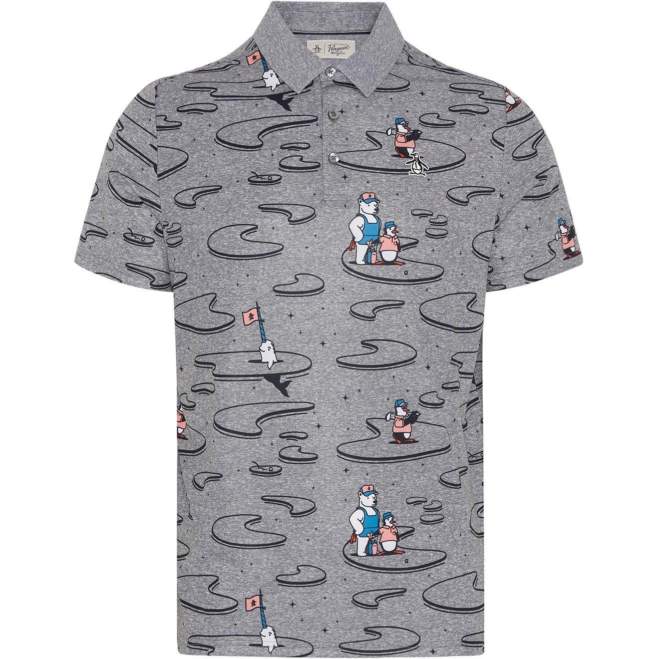 Original Penguin All Over Print Short Sleeve Golf Shirt Mens