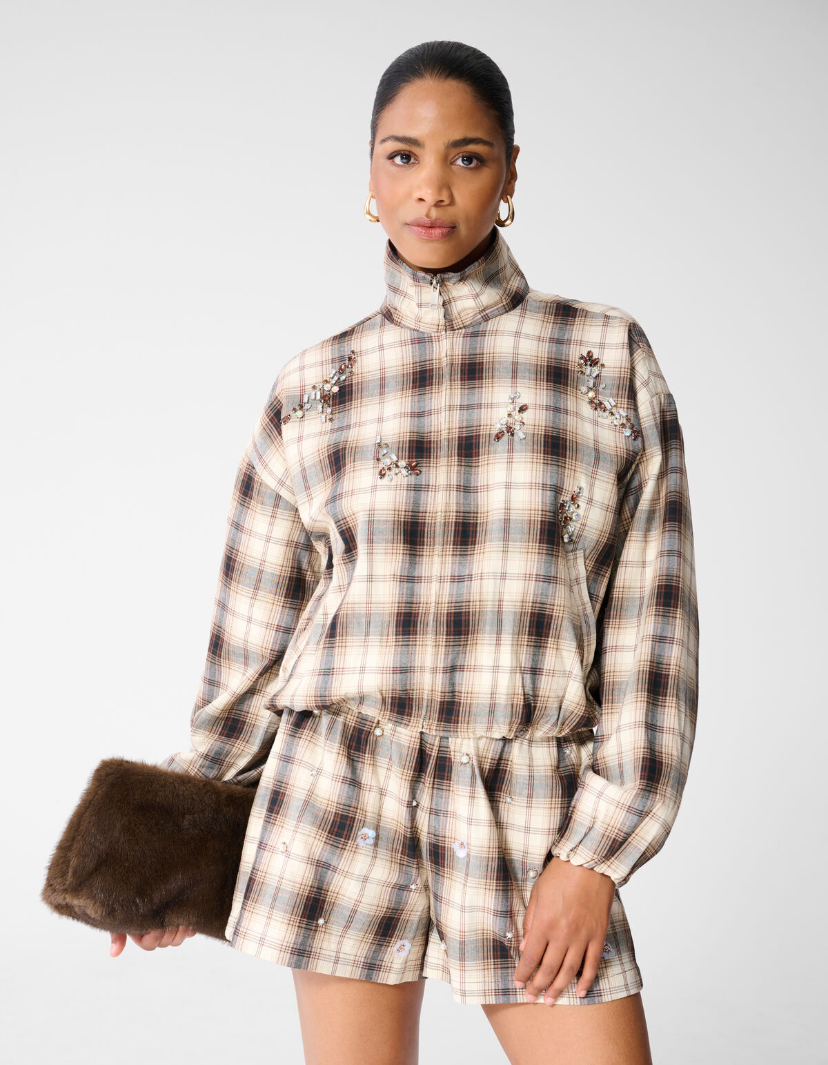 Ruiten Beaded Bomber Bruin
