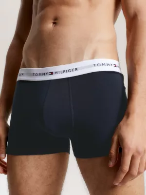 Conjunto com 3 Cuecas Boxer com Cós Elástico e Logo Essencial