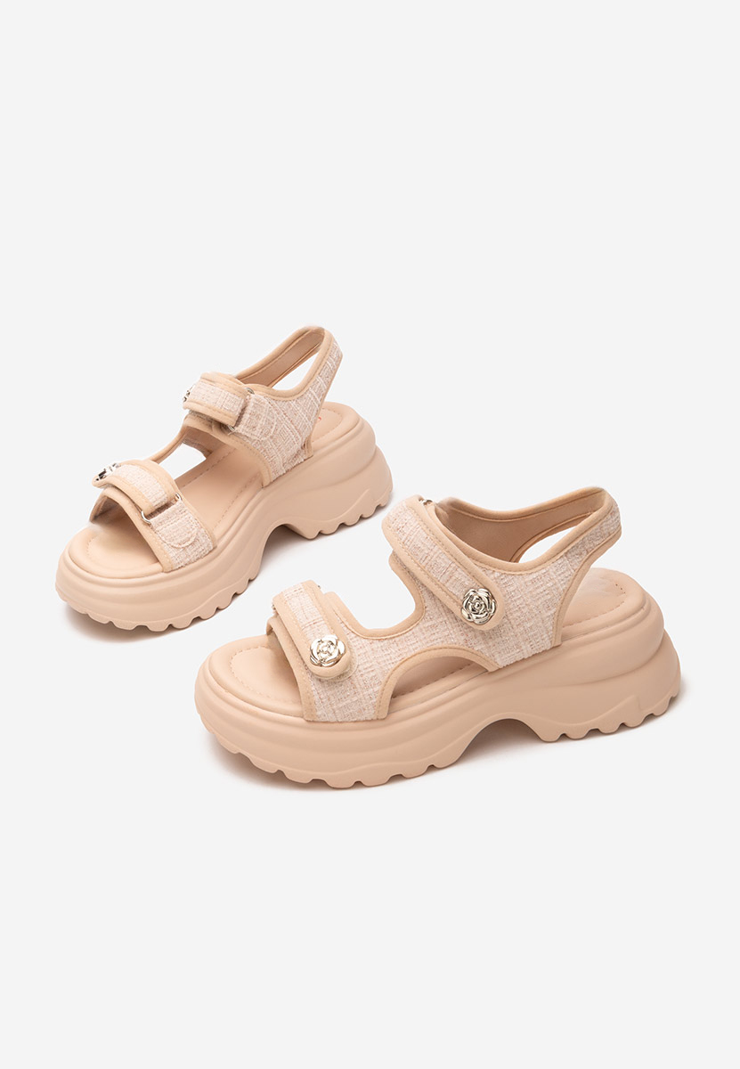 Sandales à plateforme kaki Waneta