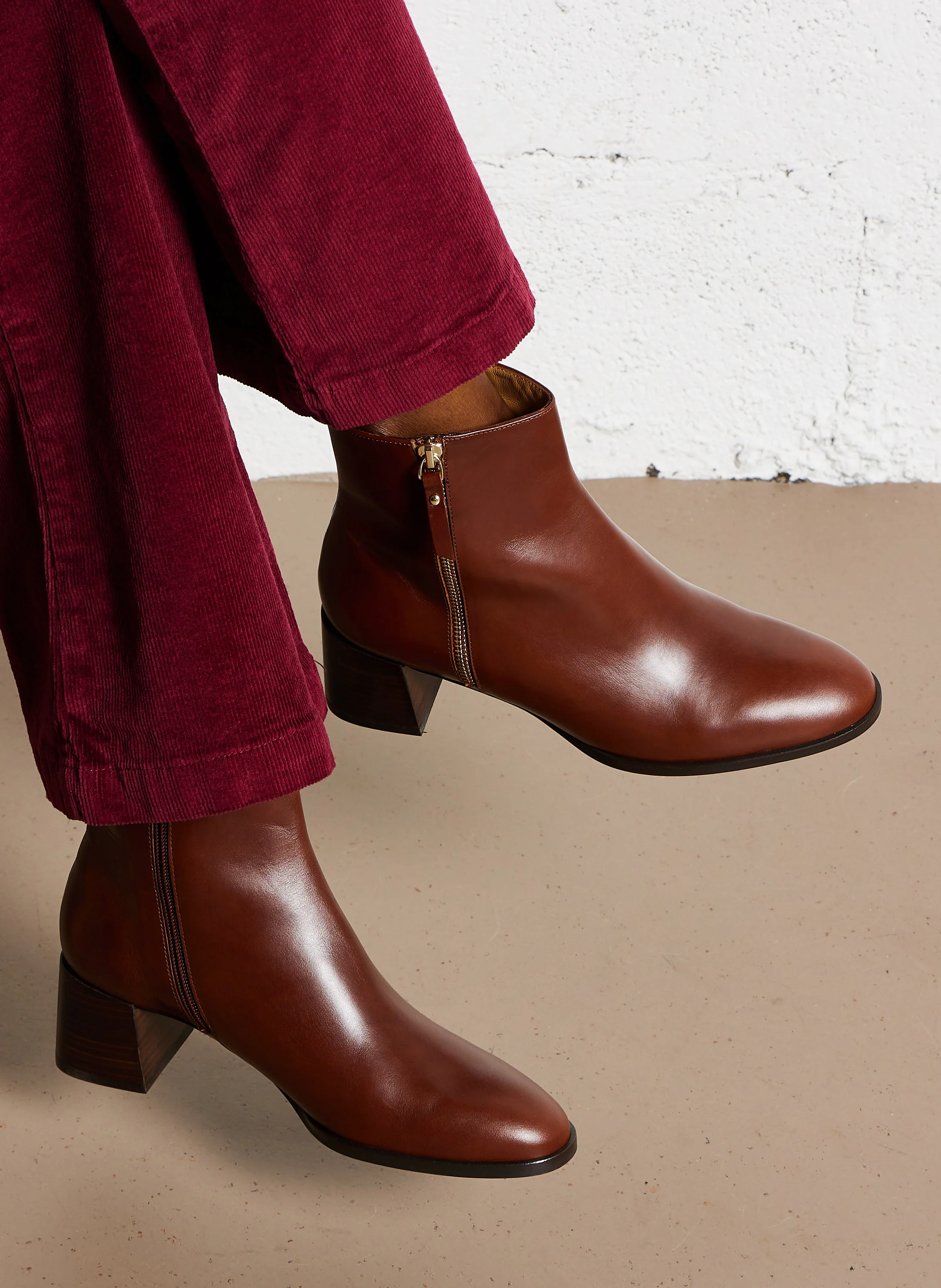 MIGUANA - Bottines en cuir | Marron