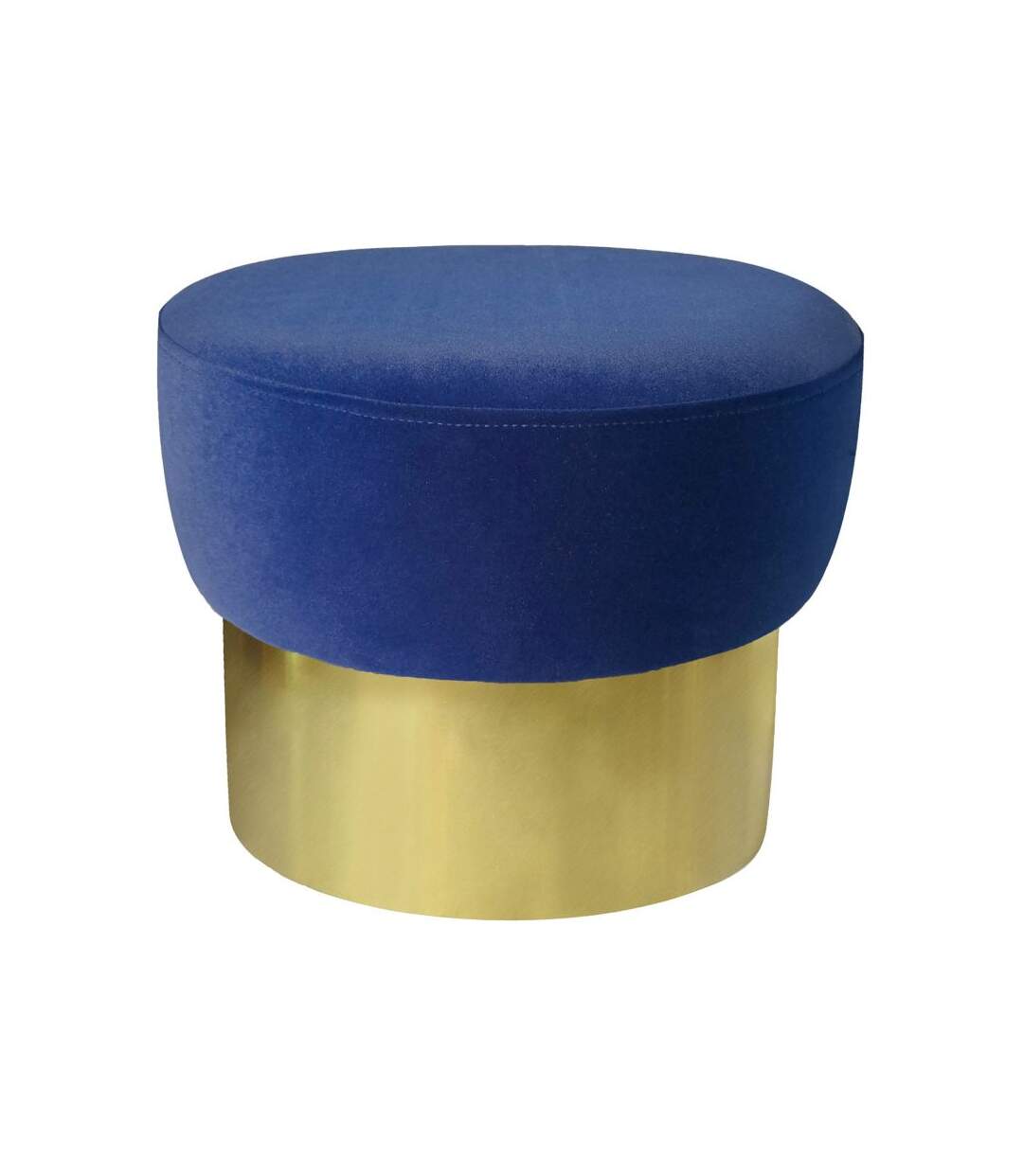 Paris Prix - Tabouret Design En Velours liya 44cm Bleu