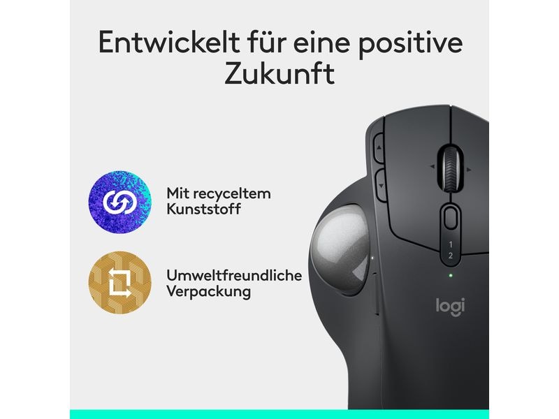 Logitech Trackball MX Ergo S Noch mehr Komfort und Präzision mit MX Ergo S Advanced Wireless Trackball
