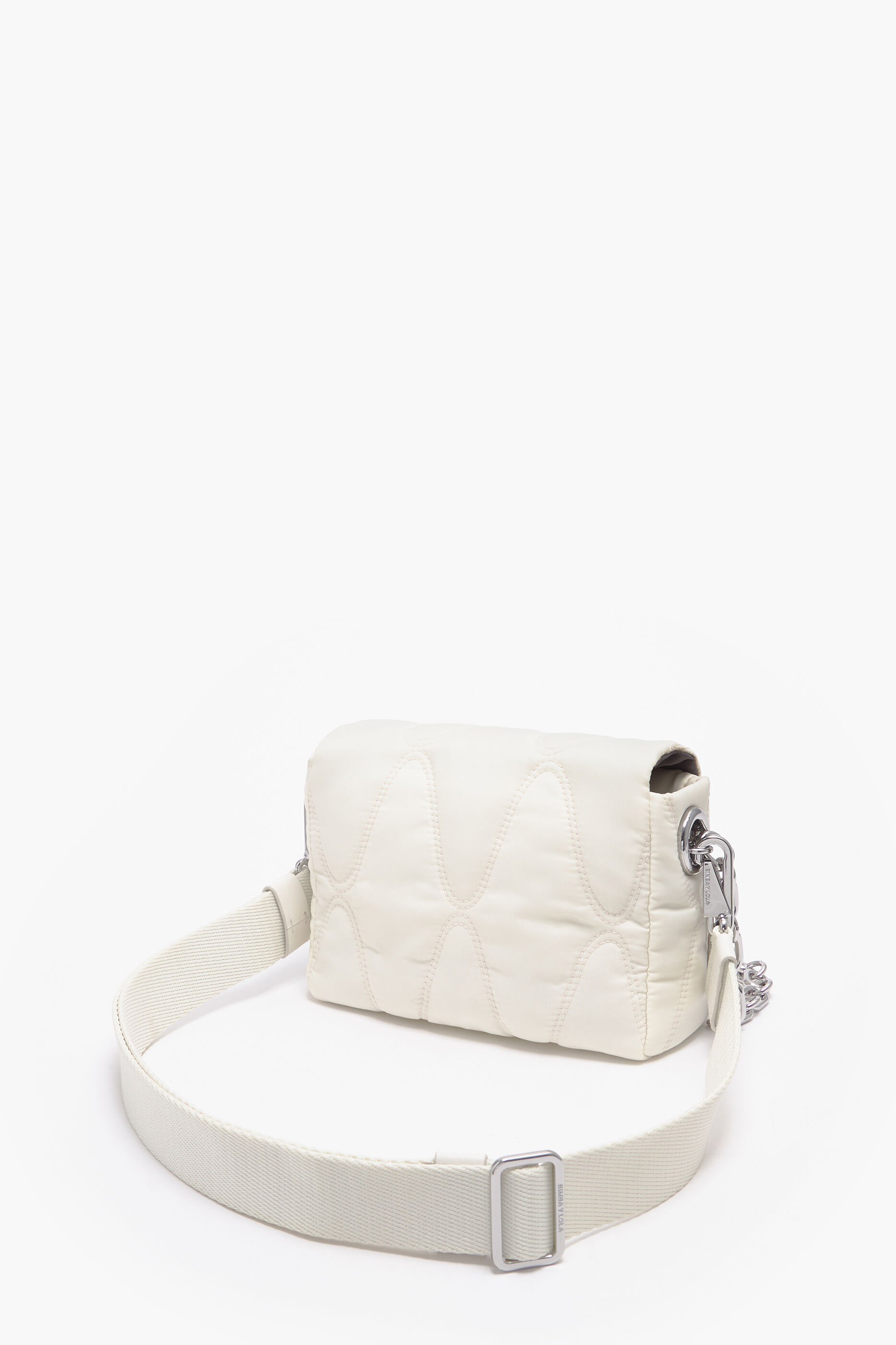 Bolsa de ombro pequena em nylon (em formato de osso)