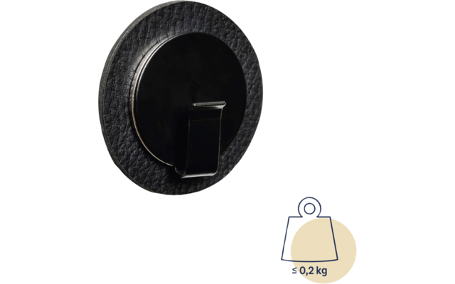 Silwy Magnet-Haken CLEVER BLACK inkl. Pad BLACK
