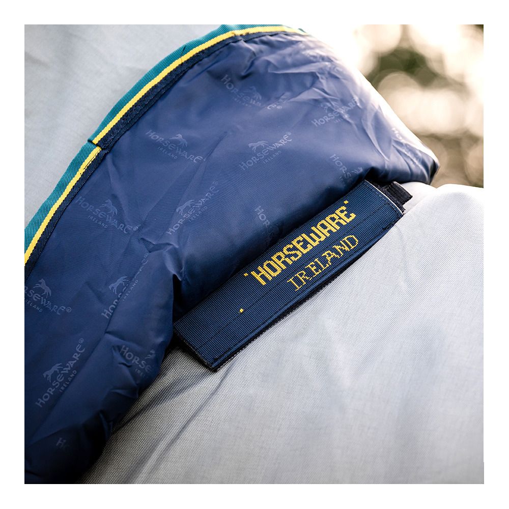 Horseware RAMBO DUO BUNDLE 100G + LINER 100G ET 300G -  Couverture de paddock + couvre-cou grey/teal/gold/navy