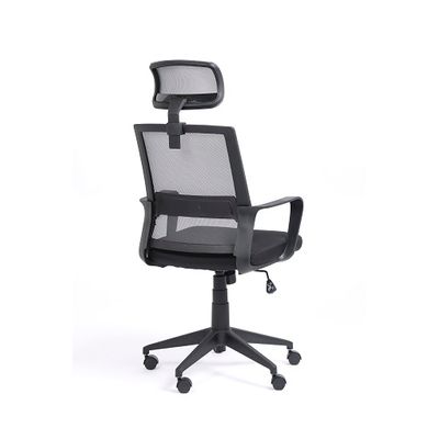 Fauteuil de bureau LIBERTY 02 - accoudoirs fixes - appui-tête réglable - noir et gris