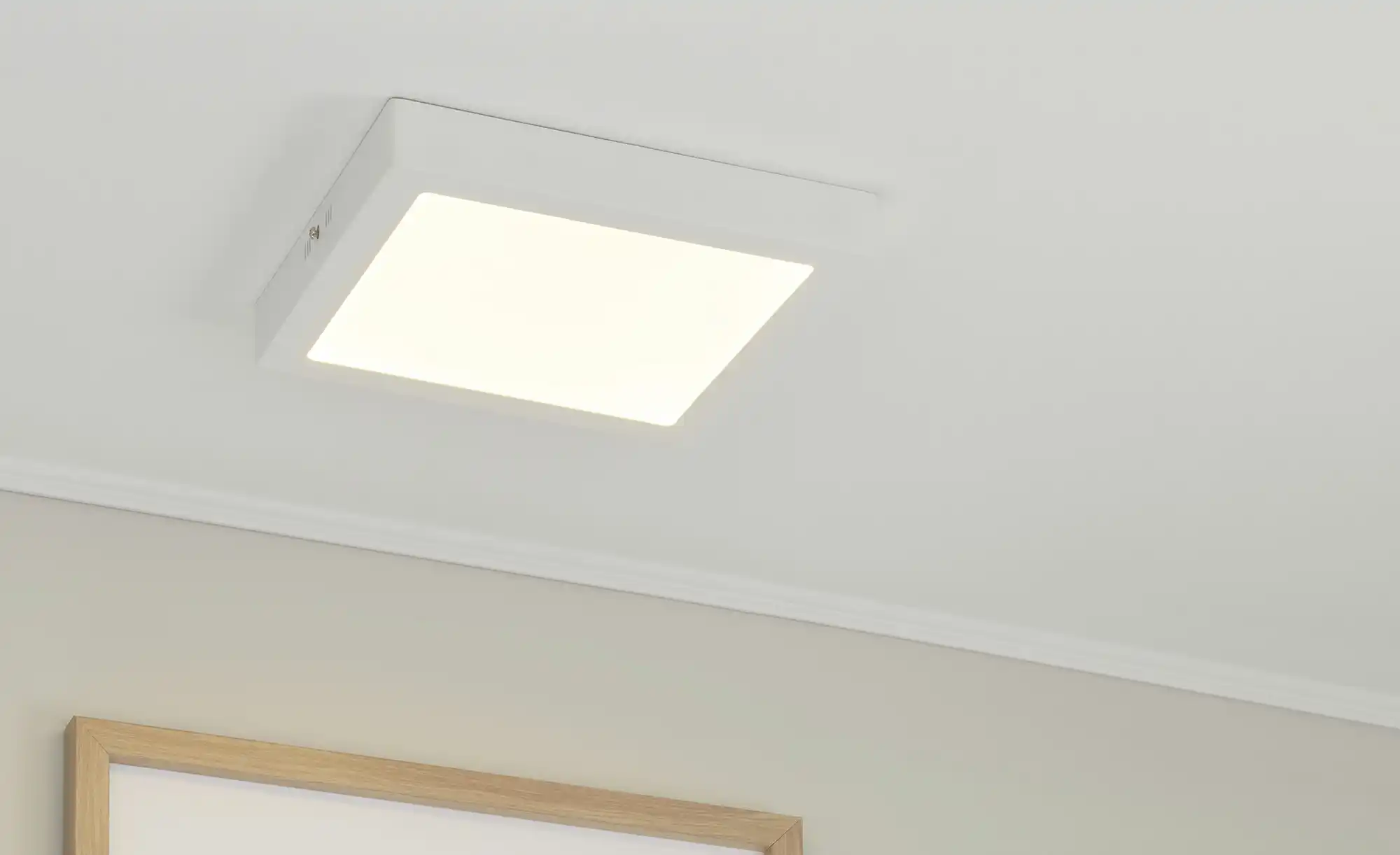 LED-Deckenleuchte, eckig, weiß matt  ´groß´