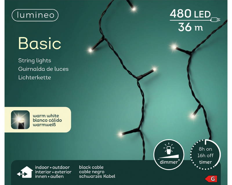 Lumineo LED-Lichterkette 36 Meter