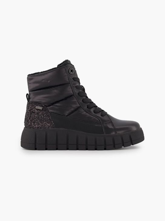 TOM TAILOR Schnür-Stiefelette Schwarz