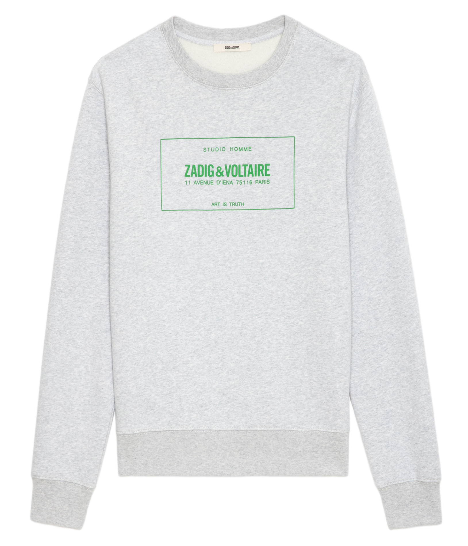 SIMBA - Sweat col rond en coton bio | Gris