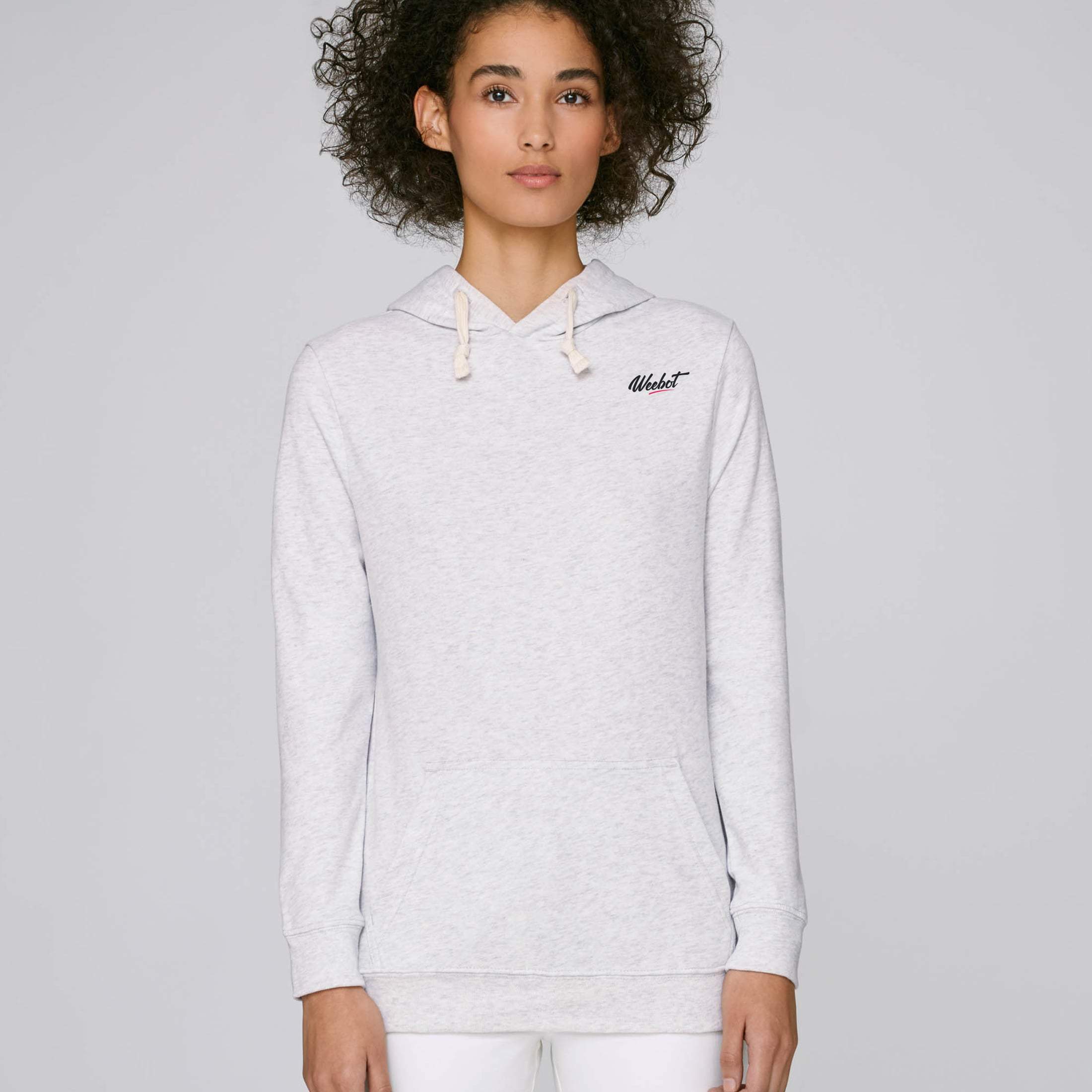 Sweat-Shirt à  Capuche Weebot SUEDE Blanc Logo
