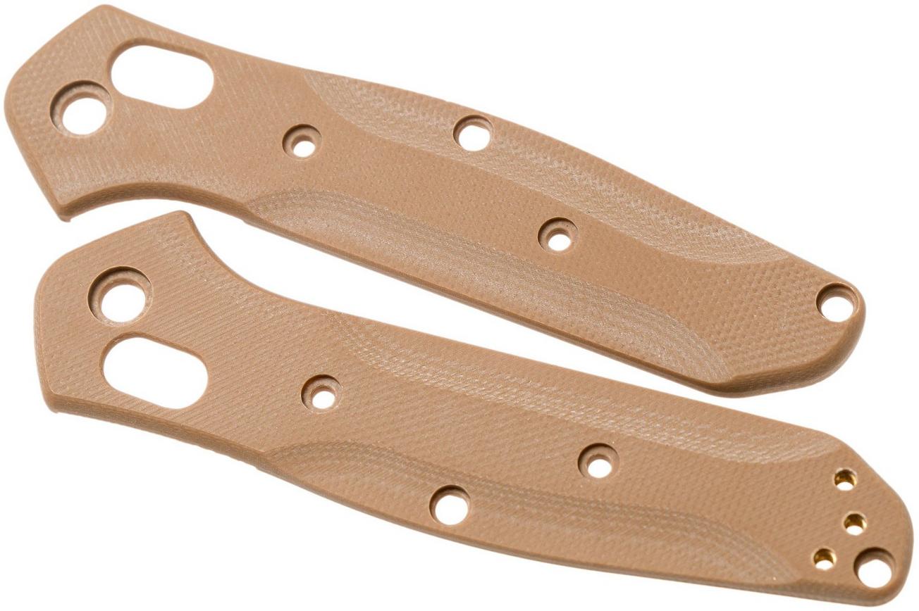Flytanium Benchmade 945 Mini Osborne Scales, earth brown G10