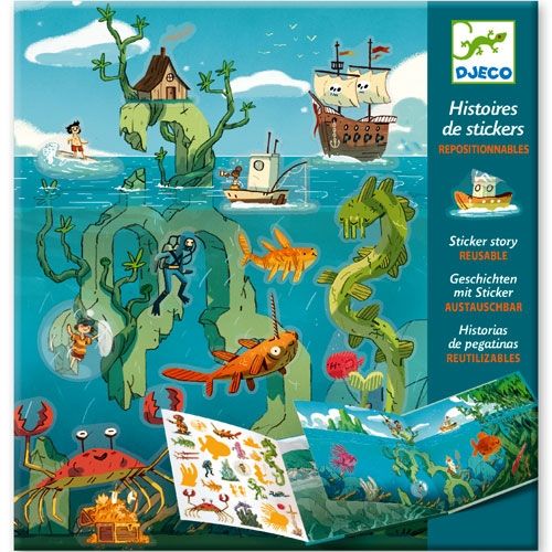 Djeco stickerboek in de zee