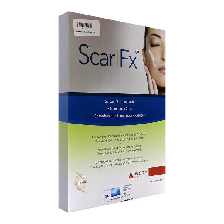 Scar FX Silikon Narben Pflaster Mastopexie ohne Areola, 2 St