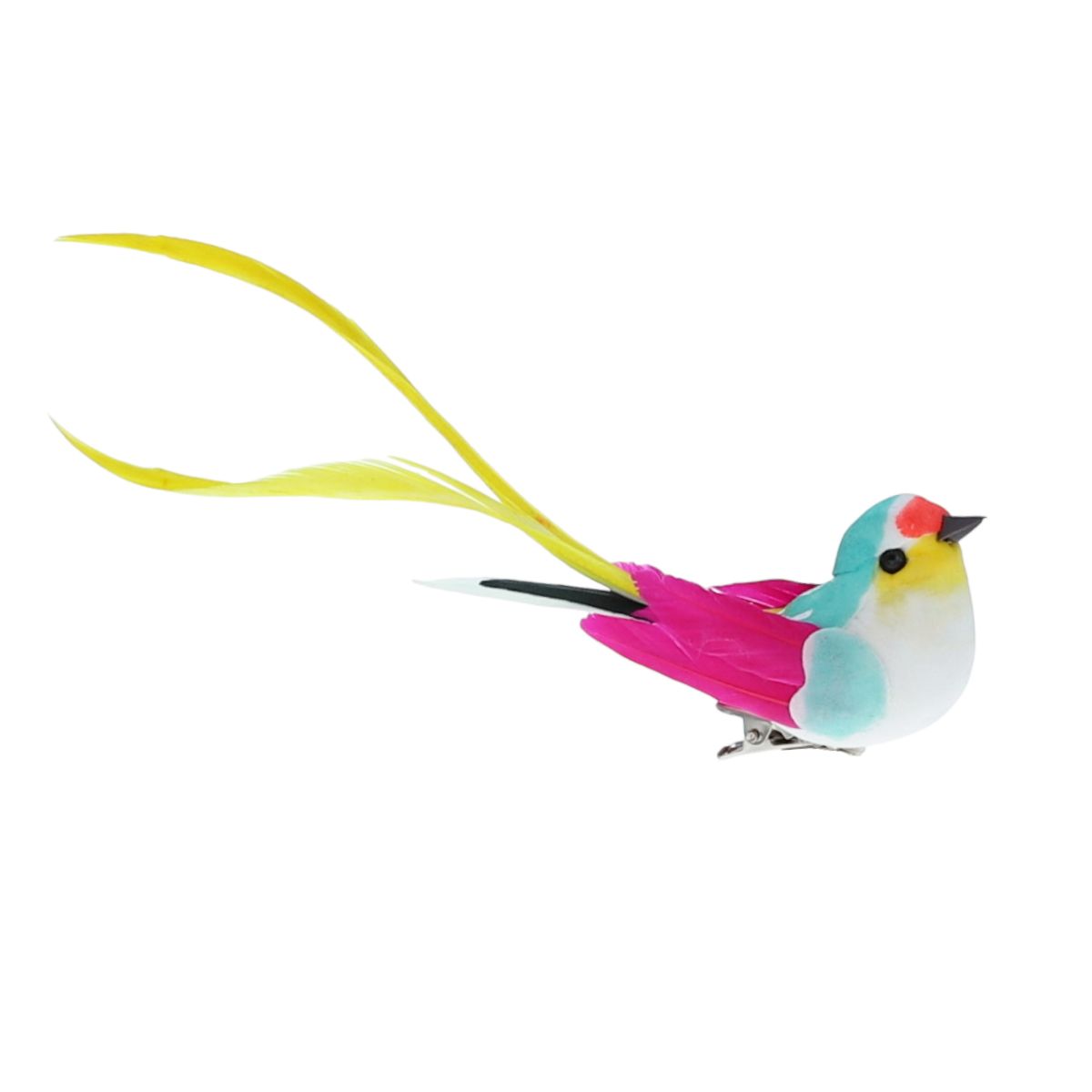 Oiseau à clipser fuchsia menthe Atelier jasmin