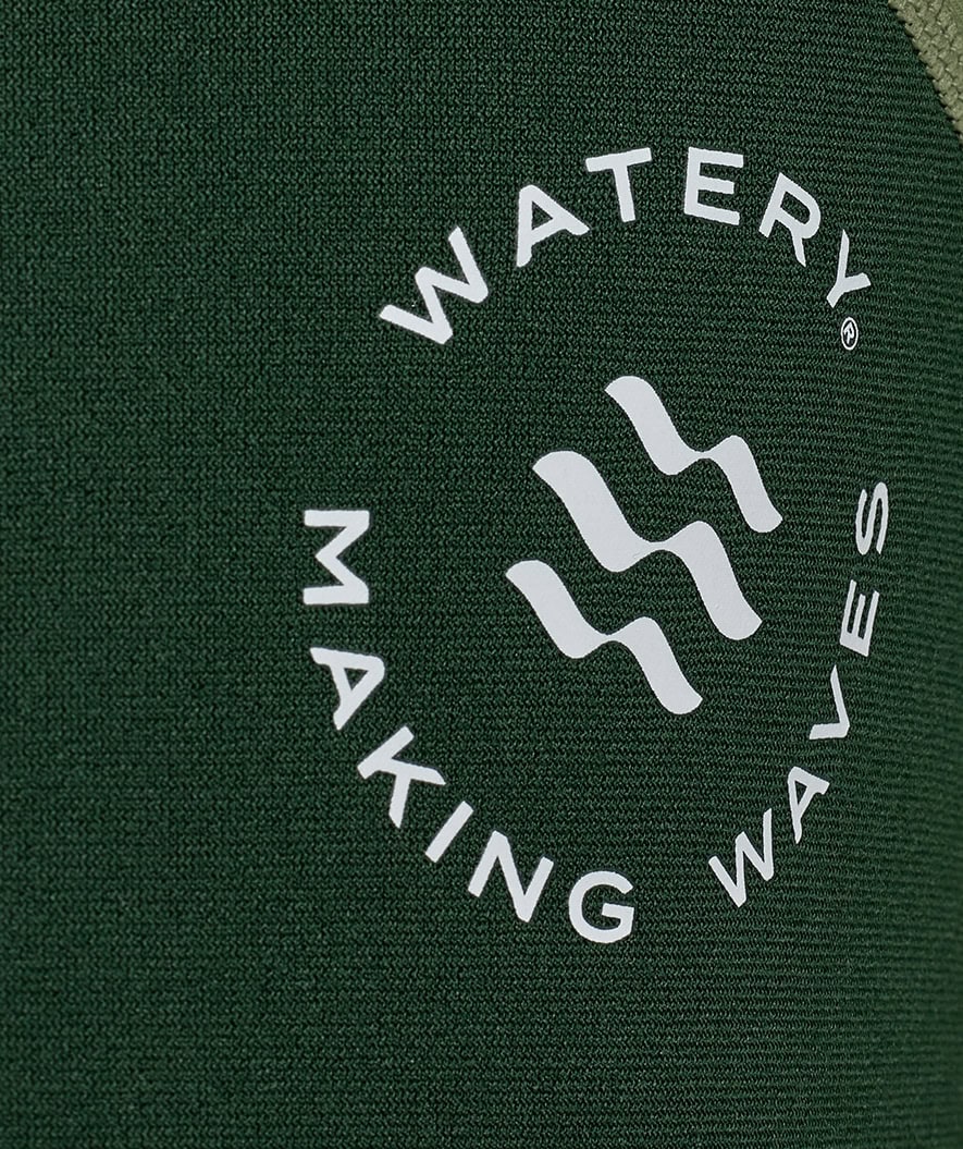 Watery UV våddragt til børn - Calypso Langærmet - Grøn/lysegrøn