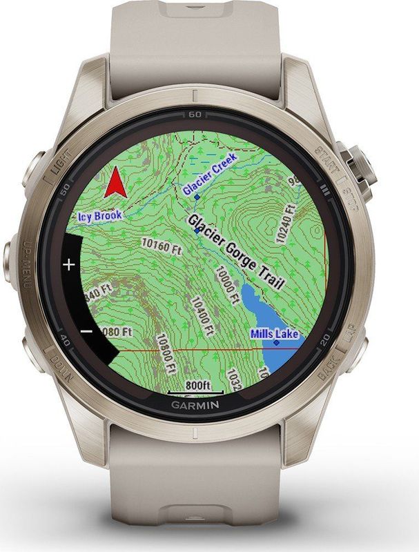 Garmin - Fenix 7S Pro Sapphire Solar - Smartwatch - Beige