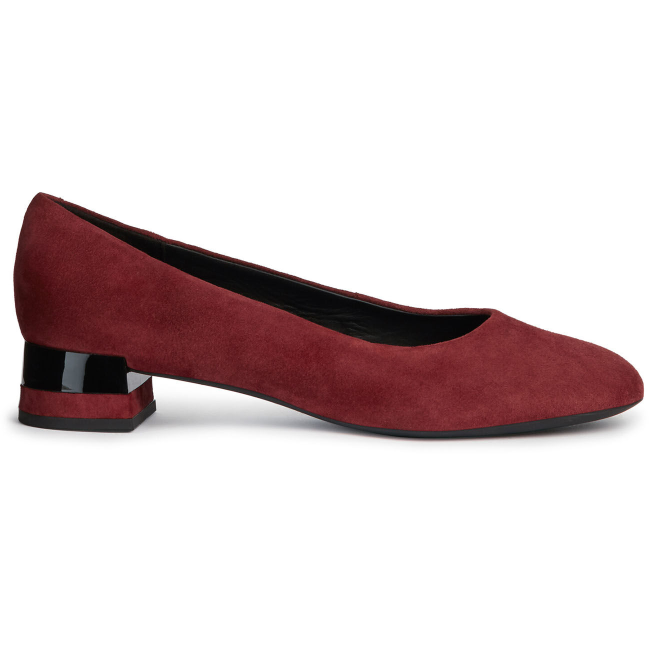 Geox Ballerines en Velours de Cuir Chloo bordeaux