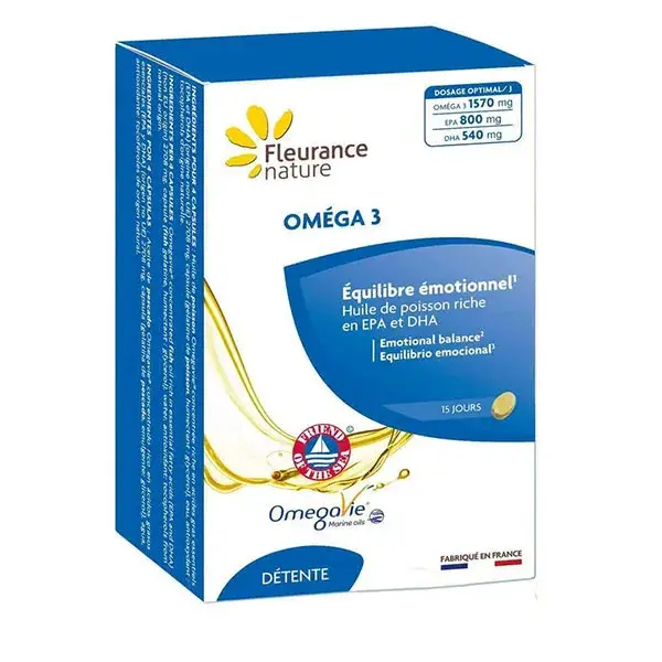 Fleurance Nature - Estresse - Ômega 3 - 60 cápsulas
