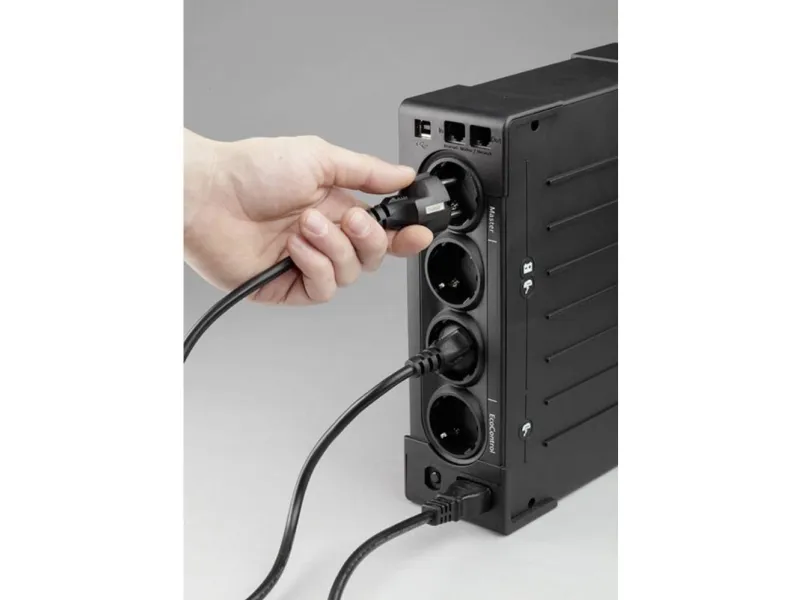 Eaton Ellipse ECO 800 USB DIN - UPS (stativ-monterbar / ekstern) - AC 230 V - 500 Watt - 800 VA - USB - output-stikforbindelser: 4 - 2U - 19