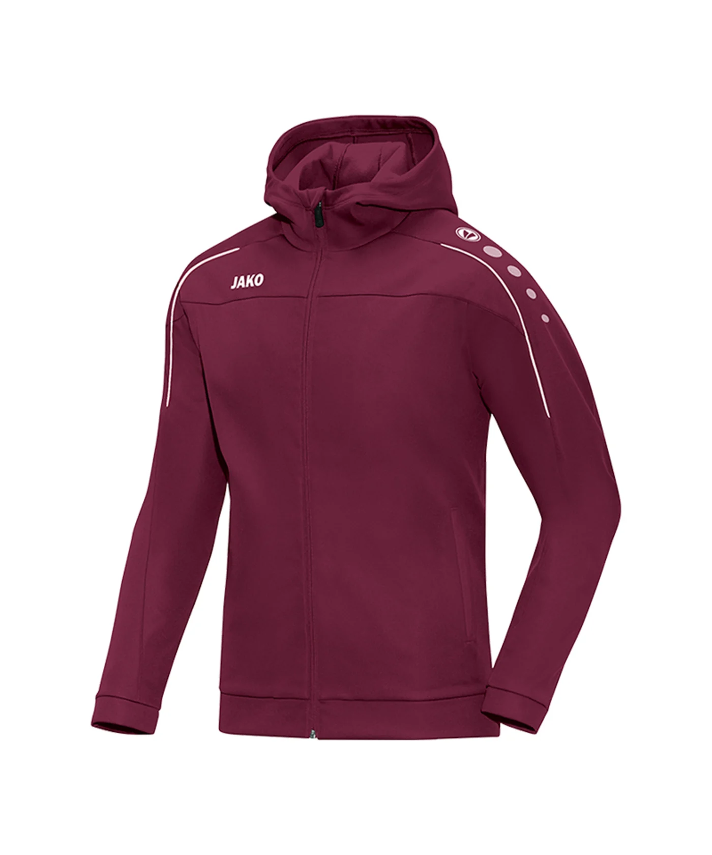 JAKO Classico Kapuzenjacke Dunkelrot F14