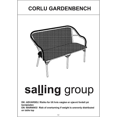 Corlu havebænk - Sand