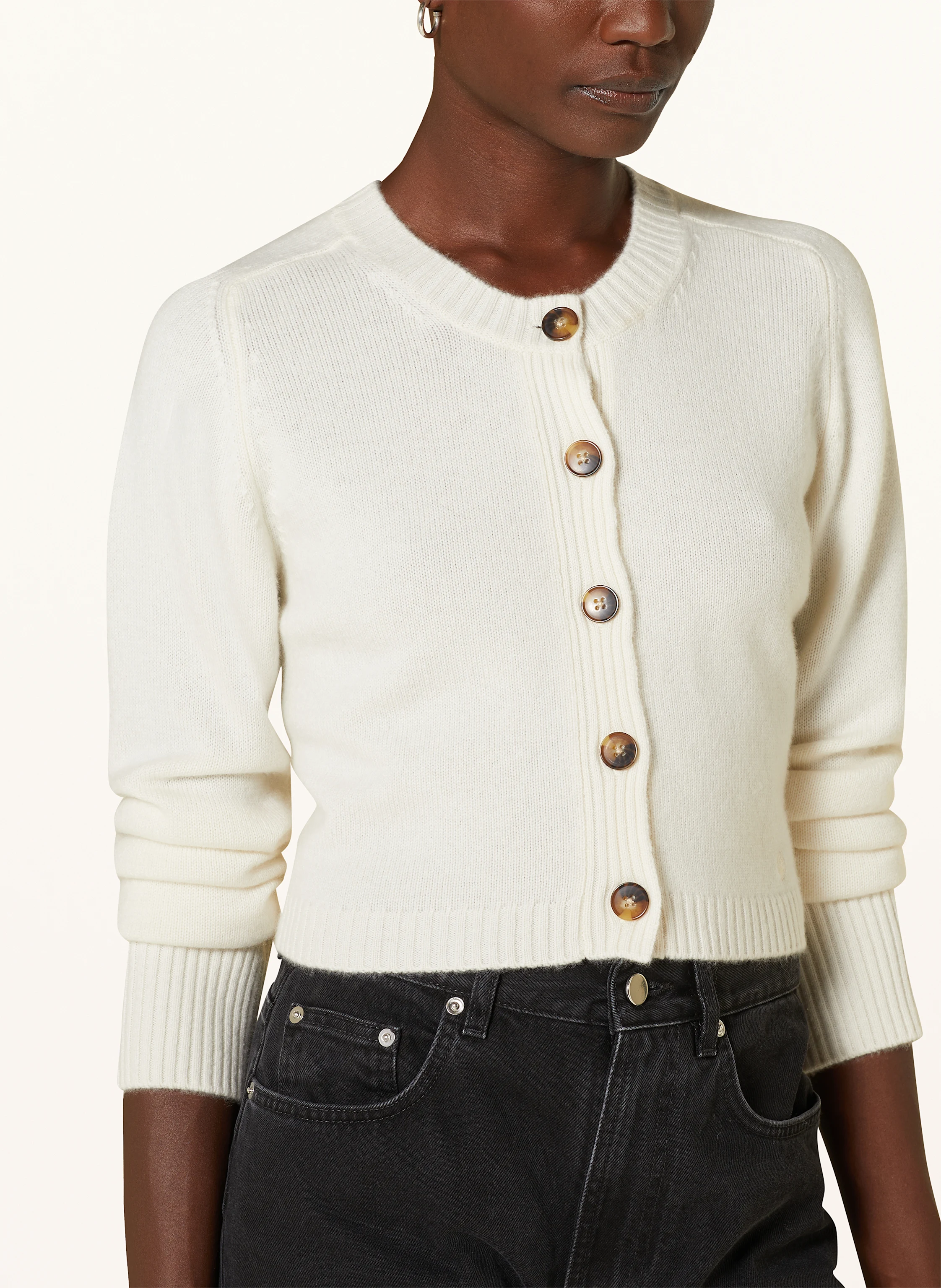 LOULOU STUDIO Cropped-Strickjacke ZEPHIR aus Cashmere
