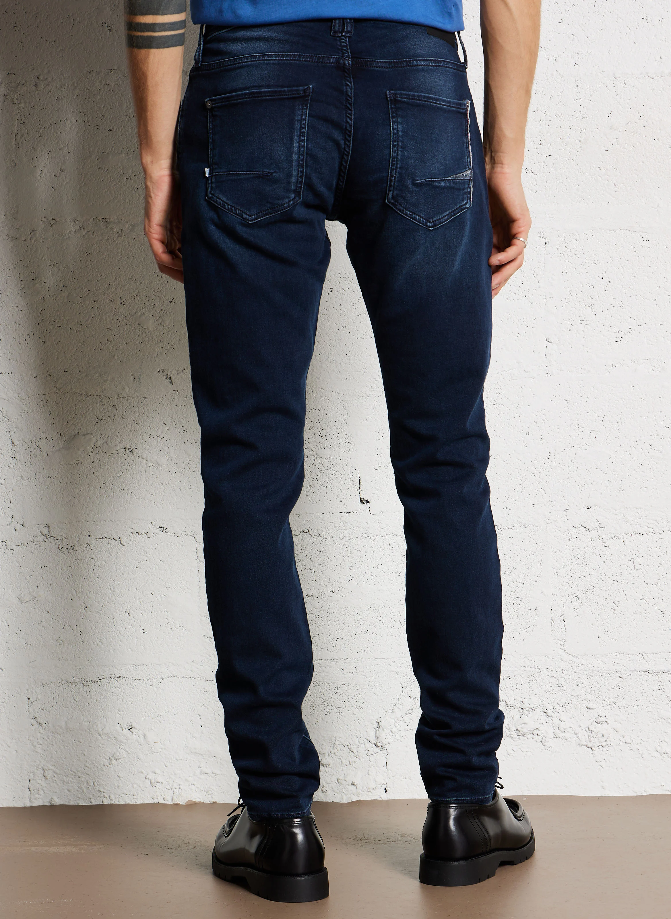 700/11JO - Jean slim stretch en coton mélangé | Noir