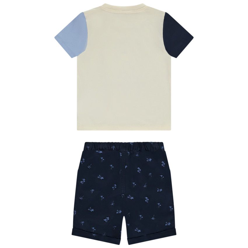 Ensemble 2 pièces effet color block pour bébé garçon - Bleu marine