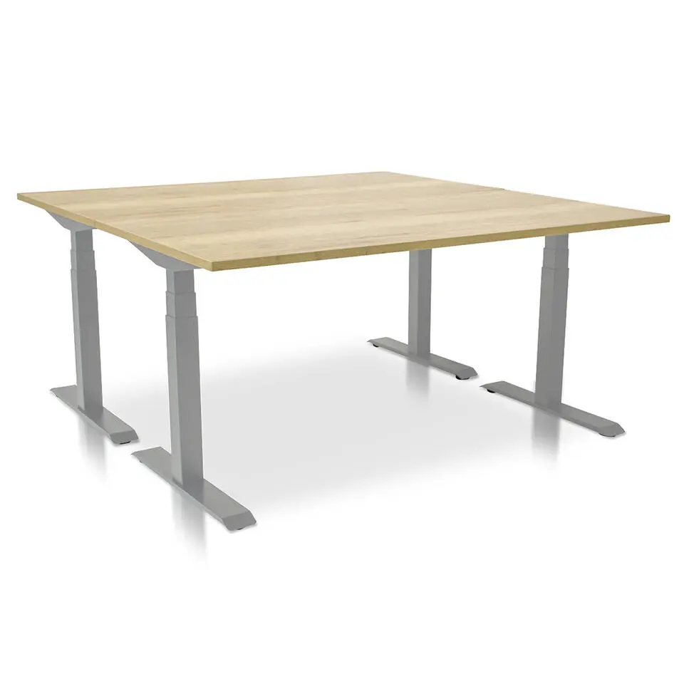 MRC PRO elektrisch ARBO zit-sta bureau - 140x80 cm robuust eiken